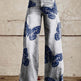Women's Wide-leg Pants Fashion High Waist Casual Trousers 3D Printing 
