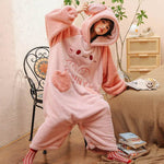 One Piece Pajamas Women's Coral Wool In Winter - EX-STOCK Canada