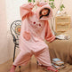 One Piece Pajamas Women's Coral Wool In Winter - EX-STOCK Canada