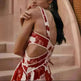 Women's Flower Print Lace Sling Dress Fashion V-neck Waist-baring Skirt Summer Clothing - EX-STOCK CANADA