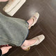 2025 French Retro Square Toe Mesh Hollow Block Heel Mary Jane Sandals For Women 
