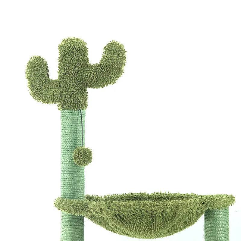 Sisal Cactus Cat Tree With Hammock Cat Climbing Frame - EX-STOCK Canada