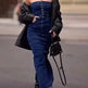 Strapless Button Denim Dress Tube top Long Jeans Dress - EX-STOCK CANADA