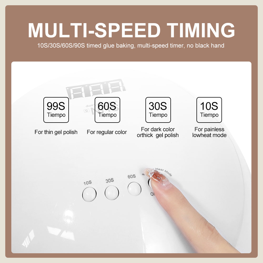 LED Nail Lamp, Nail Dryer Gel Nail Polish Curing LED UV Light With 4 Timers Automatic Sensor LCD Display Professional Nail Art Tools Accessories For Fingernail Toenail Salon EX-STOCK Canada 