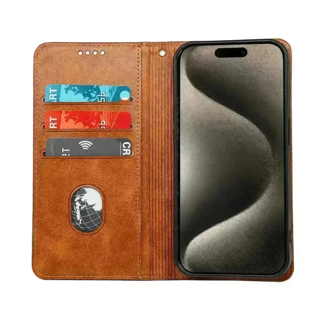 Google Phone Leather Flip Card Holder Phone Case - EX-STOCK CANADA