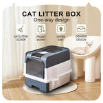 Super Large Capacity Cat Litter Box - Easy To Clean, Odorless, Leak Proof, Not Easy To Leak, Pull-out Design, Comfortable Toilet For Pets EX-STOCK Canada 