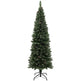 6ft Artificial Pencil Christmas Tree With 618 Branches, Pinecones, Metal Stand, Realistic Xmas Tree For Home EX-STOCK Canada 