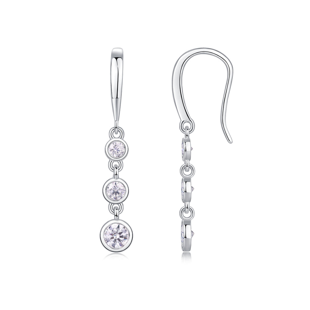 Starlight Moissanite Stud Earrings – 0.3ct S925 Silver | GRA Certified
