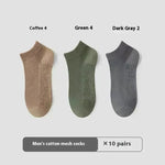 Cotton Anti-Pilling Ankle socks absorbing Invisible Tight Mesh Boat Socks - EX-STOCK CANADA