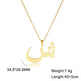 Collier pendentif en acier inoxydable avec lettre arabe découpée - EX-STOCK Canada