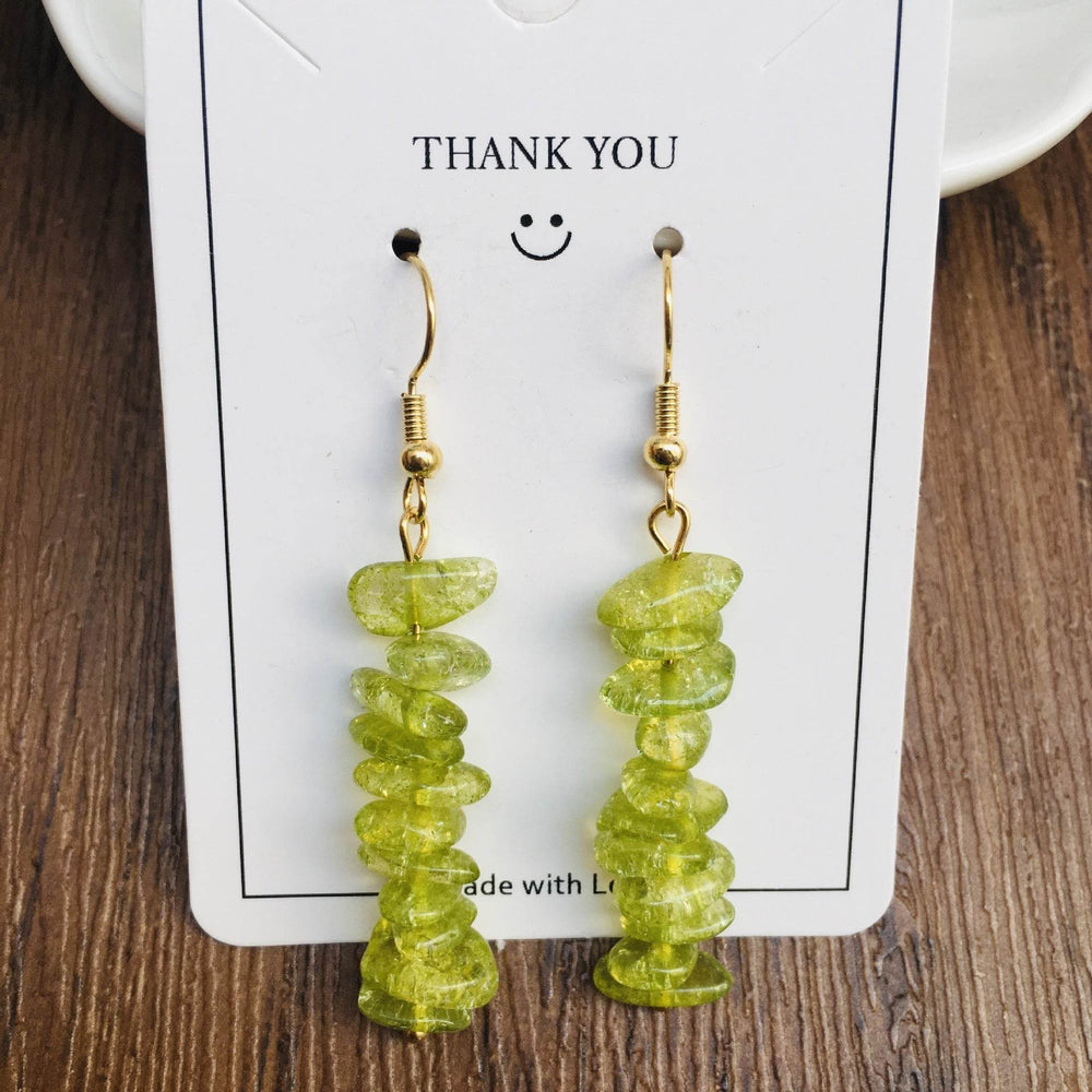 Handmade DIY Natural Crystal Stone Beaded Earrings - EX-STOCK Canada