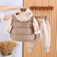 Boys' Suit Autumn Fashionable Fleece-lined Three-piece Set Baby Winter Fashionable Clothing - EX-STOCK Canada
