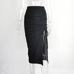 European And American Women's High Waist Hip Midi Split Skirt - EX-STOCK Canada