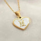 26 Letter Heart-shaped Necklace White Shell Love Clavicle Chain Fashion Personalized Necklace For Women Jewelry Valentine's Day - EX-STOCK CANADA