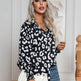 Leopard Print Lantern Sleeve Blouse Shirt top for Women - EX-STOCK Canada