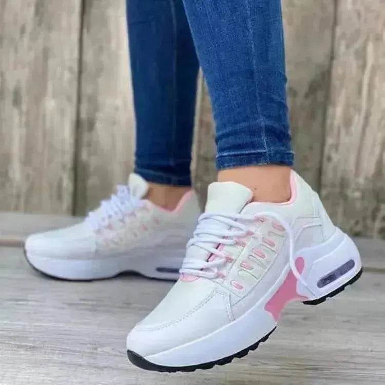 Lace Up Sneakers Women Wedge Heel Running Sports Sneakers Shoes for Women. - EX-STOCK Canada