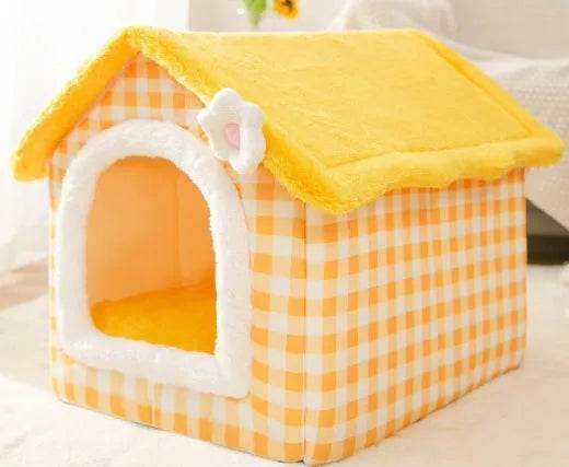 Foldable Dog House Pet Cat Bed Winter Dog Villa Sleep Kennel Removable Nest Warm Enclosed Cave Sofa Pets Supplies - EX-STOCK Canada