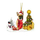 Christmas Family Puppies Decorate Trees With Lights - EX-STOCK CANADA