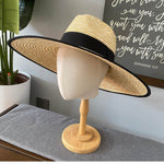 Summer Travel Leisure French Retro Hat Women's Top Wide Brim Straw Sun Hat for women - EX-STOCK Canada