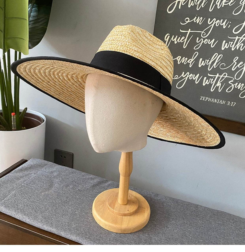 Summer Travel Leisure French Retro Hat Women's Top Wide Brim Straw Sun Hat for women - EX-STOCK Canada