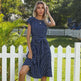 Summer Women Polka Dot Short Sleeve Dress Casual Pleated Midi Dresses Elegant Green Office Lady Clothing - EX-STOCK CANADA