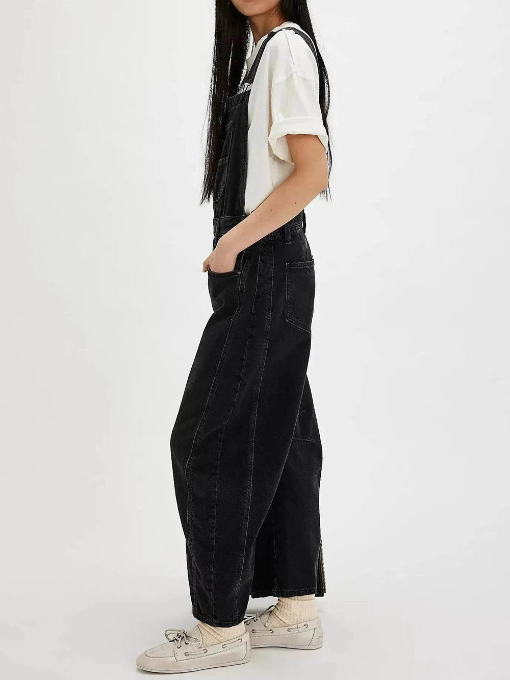 Casual Loose Denim Overalls Street Jeans Jumper Pant Denim Jumper for Women - EX-STOCK Canada