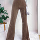 High Waist Lamp Wick Corduroy Bell-bottom Pants Wide Leg Women - EX-STOCK Canada