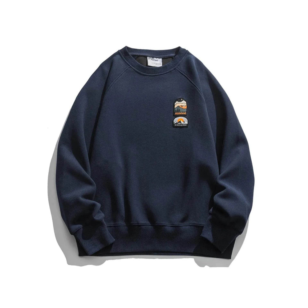 Men's Autumn Drop-shoulder Sleeve Round neck Oversized Pullover sweatshirts - EX-STOCK Canada