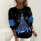 Christmas Tree Print Casual Loose Top - EX-STOCK CANADA