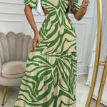 Off Shoulder Summer Maxi Dress Hollow out Cute Flowy dress - EX-STOCK Canada