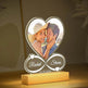 Customized Personalized Valentine Acrylic Lovers Night LED light picture frame - EX-STOCK Canada
