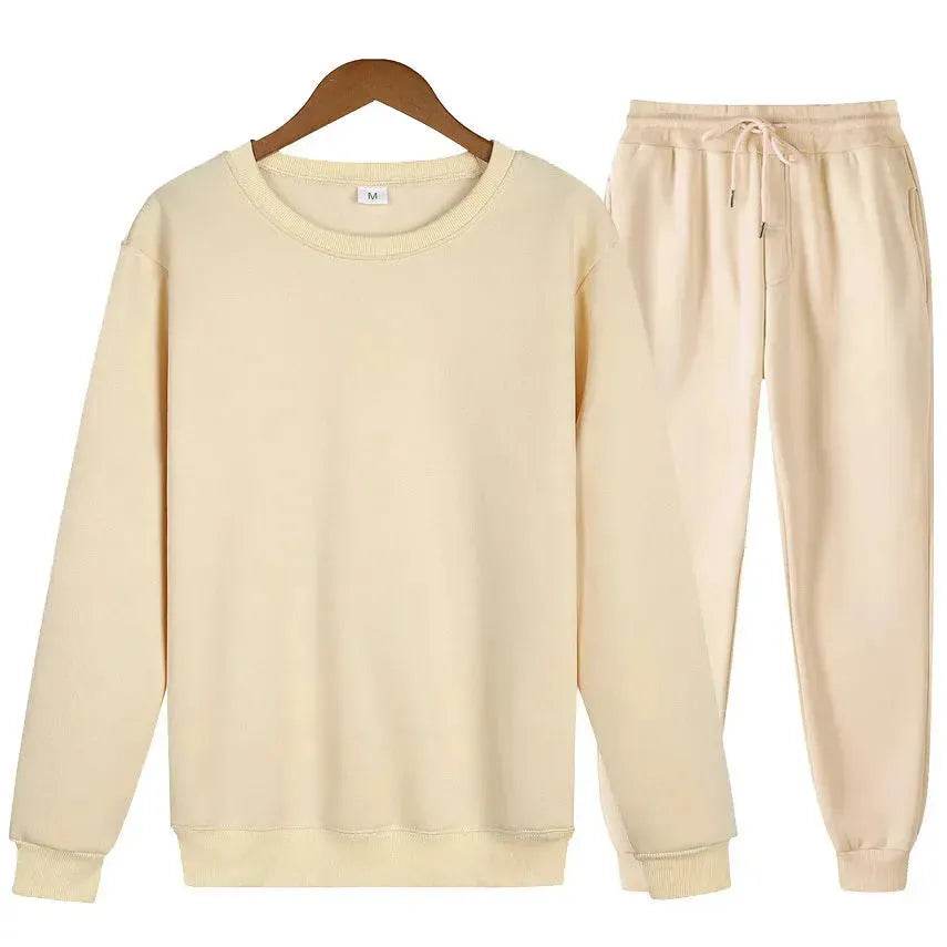 Autumn Winter street fashion Plain Crew neck Sweatsuit for men - EX-STOCK Canada