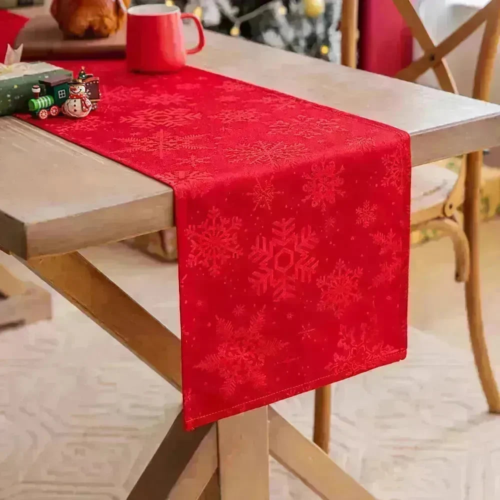 Christmas Table Runner Dark Jacquard Dining Table - EX-STOCK CANADA