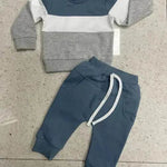 Boy's color Stitching Long Sleeve Trousers Suit Two piece for boys - EX-STOCK Canada