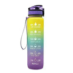 1L Tritan Water Bottle With Time Marker Bounce Cover Motivational Water Bottle Cycling Leakproof Cup For Sports Fitness Bottles - EX-STOCK CANADA