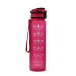 1L Tritan Water Bottle With Time Marker Bounce Cover Motivational Water Bottle Cycling Leakproof Cup For Sports Fitness Bottles - EX-STOCK CANADA