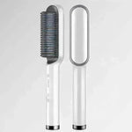 2-In-1 Hair Straightener Hot Comb - Dual-Use Rotating Electric Brush - EX-STOCK CANADA