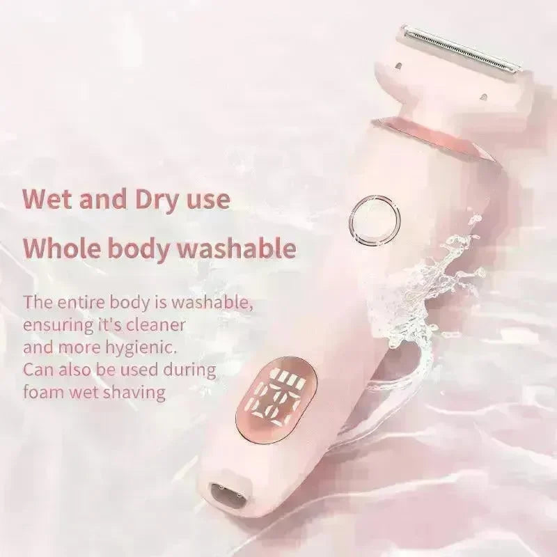 2 In 1 Hair Removal Epilator USB Rechargeable Trimmer Women Body Razor Face Leg Armpit Bikini Hand Pubic Shaver Hair Remover - EX-STOCK CANADA