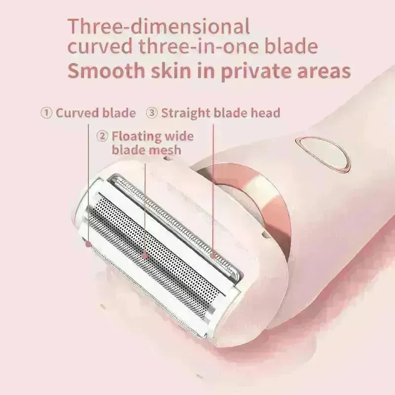 2 In 1 Hair Removal Epilator USB Rechargeable Trimmer Women Body Razor Face Leg Armpit Bikini Hand Pubic Shaver Hair Remover - EX-STOCK CANADA