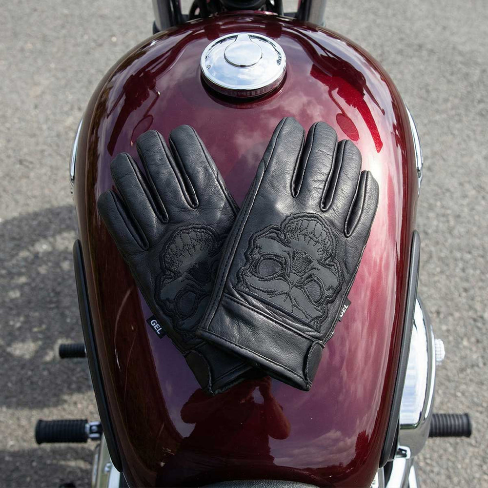 Gants réfléchissants BOL/Open Road pour hommes avec crâne 