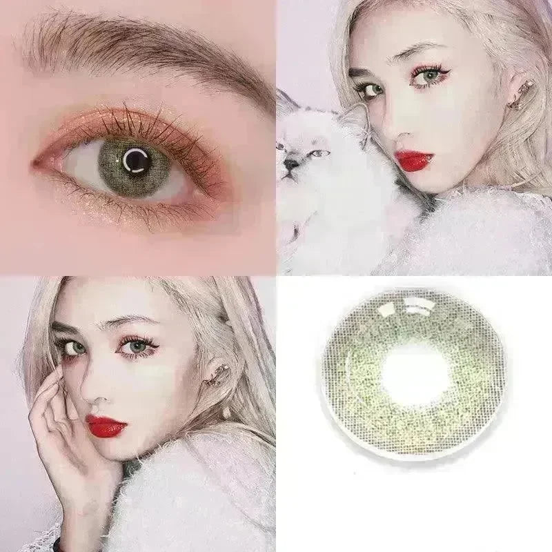 2 pieces Annual throw Russian girl blue color contacts lenses - EX-STOCK CANADA