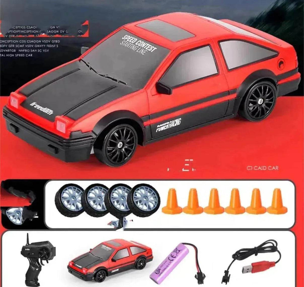 سيارة درفت RC 2.4G 4WD لعبة سيارة درفت RC سيارة التحكم عن بُعد نموذج GTR AE86 سيارة لعبة سباق RC للأطفال هدايا عيد الميلاد - EX-STOCK Canada