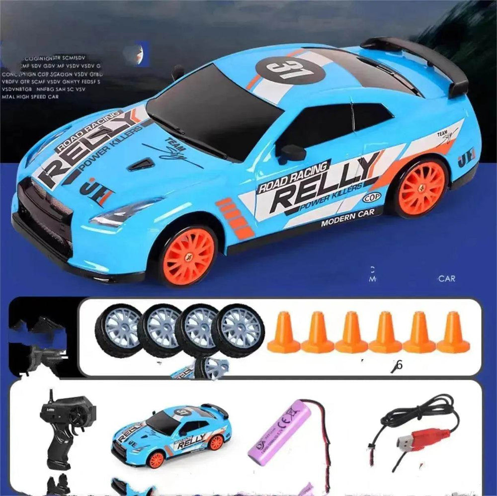 سيارة درفت RC 2.4G 4WD لعبة سيارة درفت RC سيارة التحكم عن بُعد نموذج GTR AE86 سيارة لعبة سباق RC للأطفال هدايا عيد الميلاد - EX-STOCK Canada