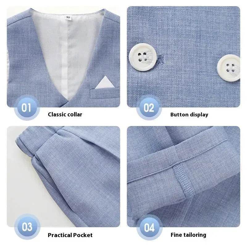 Children's Suit Vest Suit Gentleman Best Man suit 3 piece set outfit - EX-STOCK Canada