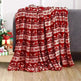 Christmas Elk Snowman Santa Claus Print Blanket Winter Double-sided Flannel Blanket For Sofa Sleeping Shawl - EX-STOCK CANADA