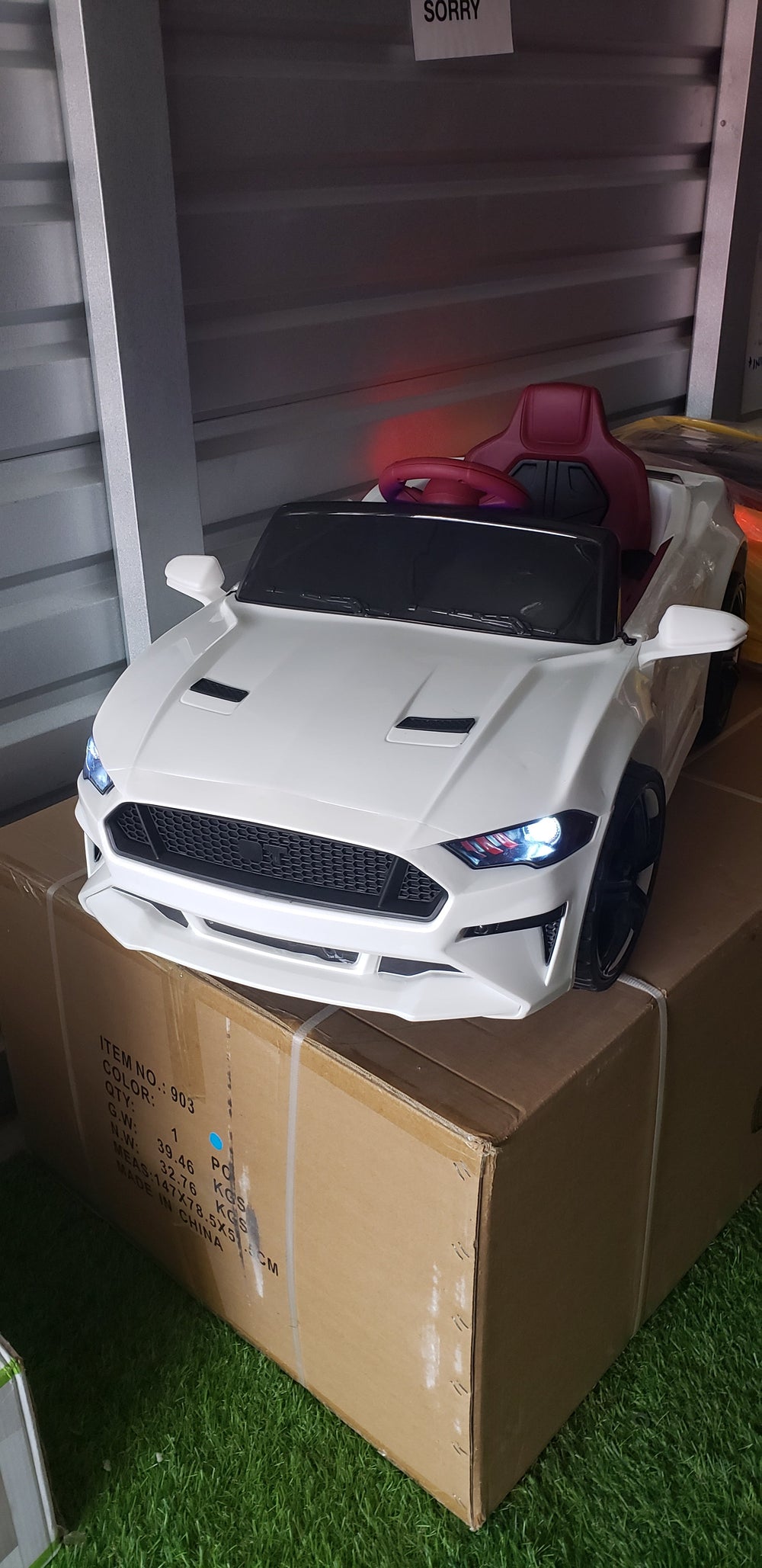 2026 Ford Mustang Style 12V DELUXE Kids Ride On Car With Remote Control 