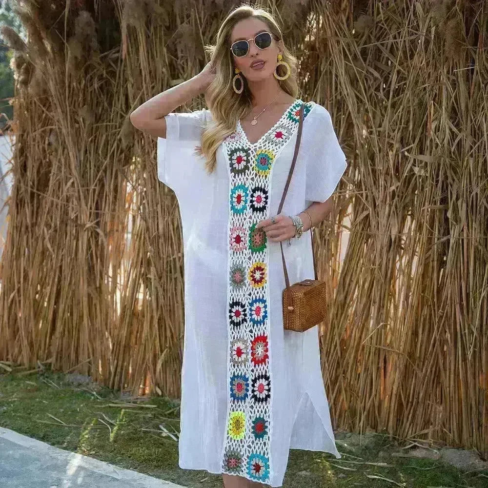 2024 Summer Beach Hand Crochet Stitching Dress - EX-STOCK CANADA