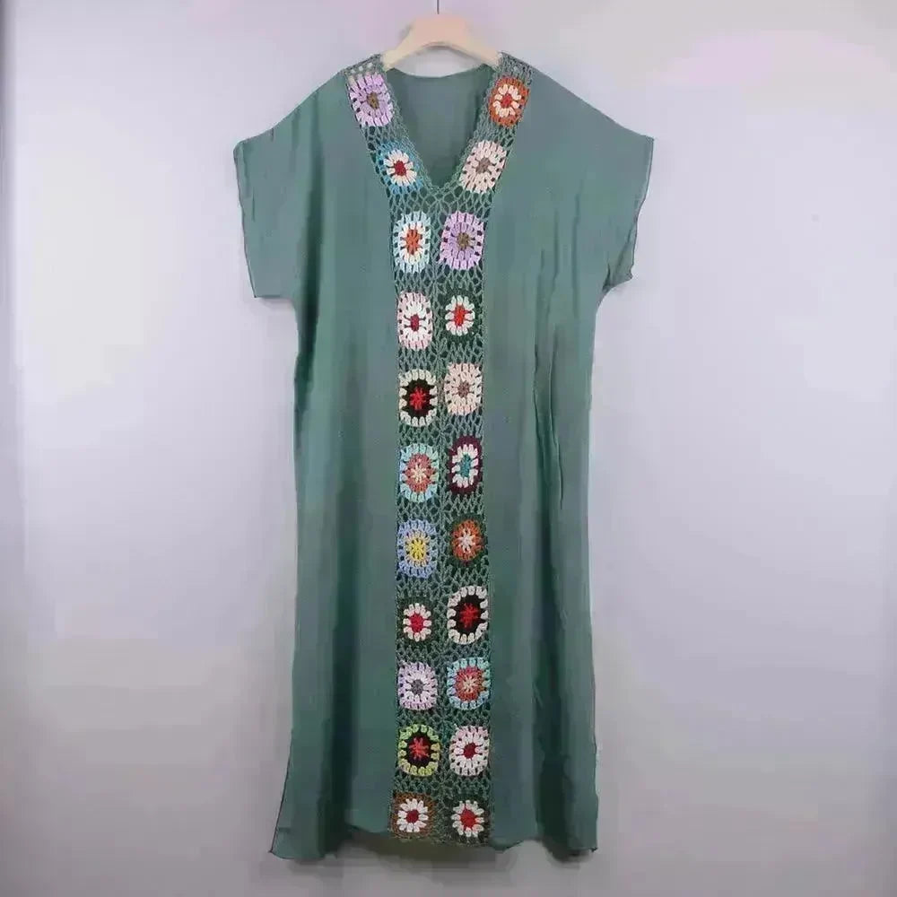 2024 Summer Beach Hand Crochet Stitching Dress - EX-STOCK CANADA