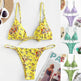 2025 Summer Vibe Flowers Print Charming Bikini for Beach Swimming Fashion Push Up Swimsuit Womens Clothing - EX-STOCK Canada