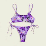 2025 Summer Vibe Flowers Print Charming Bikini for Beach Swimming Fashion Push Up Swimsuit Womens Clothing - EX-STOCK Canada